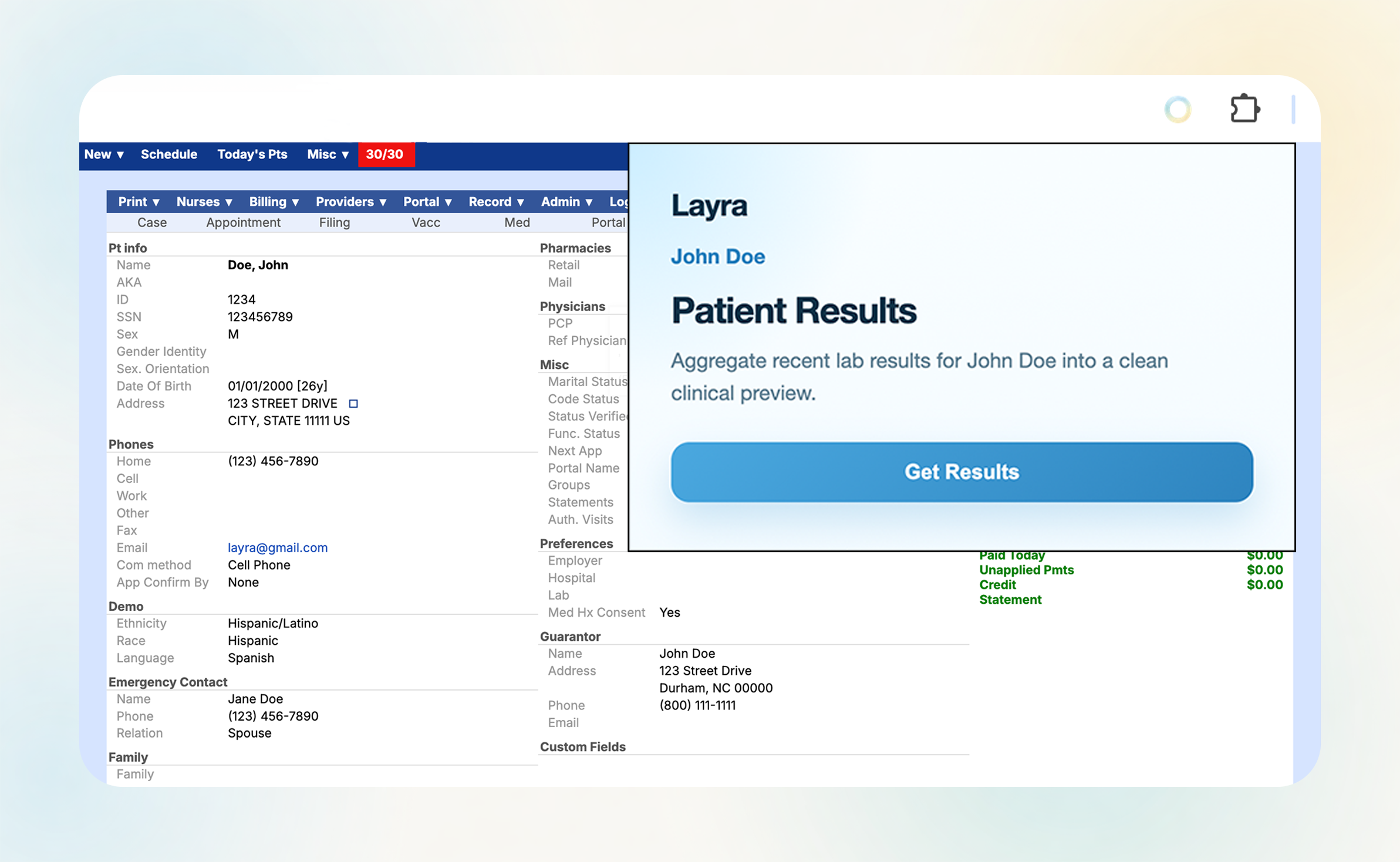 Layra import workflow inside the EMR